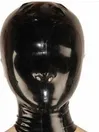 Natural Latex Head Cover Latex Mask with Zipper