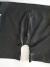 Rubber Fetish Latex Underwear Attached Anal Sheath Front Zipper Sexy Shorts Customize for Men