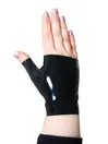 Black Rubber Latex Short Wrist Mitten Fingerless Short Gloves