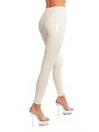 Rubber Fetish Clothing White Latex Leggings Long Tight Pants Rubber Fetish Latex Trousers with U Zipper