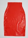 Red Nature Latex Skirt Woman Sexy Rubber Short Skirts Latex Skirts