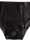 Man Sexy Rubber Underwear Natural Latex Shorts Briefs with Penis Hole