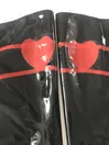 Black Stockings Natural Latex Women Sexy Red Heart Stockings Black Stockings Natural Latex Women Sexy Red Heart Stockings