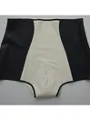 Natural Latex Women Underwear Spliced Crotch Zipper Latex Slim Briefs Shorts