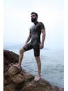 Men Surf Suits Neck Entry Chest Holes Latex Bodysuit