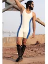 Men No Zipper Singlet Latex Bodysuit