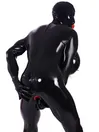 Front Chest Ball Fullbody Latex Catsuit with Sheaths