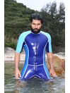 Men Tricolor Latex Surf Suits