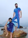 Men Tricolor Latex Surf Suits