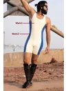 Men No Zipper Singlet Latex Bodysuit