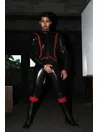 Handsome Men Front Zip Natural Latex Catsuit Handsome Men Front Zip Natural Latex Catsuit