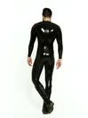 Chest Double Bright Buttons Troops Costume Latex Catsuit