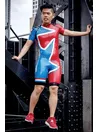 Muticolor Cycling Suit Latex Bodysuit Muticolor Cycling Suit Latex Bodysuit
