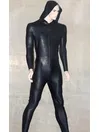 Front Zipper Latex Catsuit with Hoode