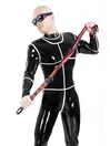 Lines Wrap Around Latex Catsuit