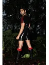 Stripes Latex Bodysuit Men Surf Suit