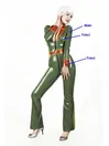 General Bella Army Uniform Latex Catsuit