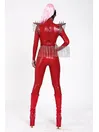 Women Latex Clothing Chest Leakage Moto Girl Slim Latex Catsuit