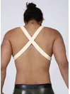 Men Latex Chest Back Cross Straps