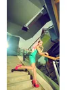 Women Sleeveless Layered Pleated Waist Latex Short Dress