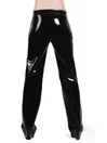 Front Metal Buckle Latex Pants