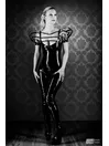Women Latex Clothing Strap Goddess Latex Catsuit