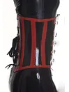 Front Zipper Horizontal and Vertical Straps Strap Latex Corset
