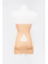 Women Bandeau Sleeveless Latex Dress