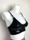 Women Adjustable Straps Back Zipper Latex Bra