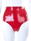 Women Red High Waist Latex Shorts Women Red High Waist Latex Shorts