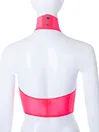 Women Halterneck Sleeveless Latex Top