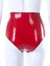 Women Red High Waist Latex Shorts Women Red High Waist Latex Shorts