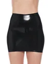 Women Wetlook Latex Mini Skirt