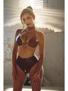 Clubwear Night Dancing Bodycon Latex Lingerie Set