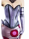 Front Lines Back Cross Lace Up Latex Corset