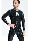 Male Contrast Color Trim Andromeda Latex Catsuit