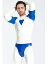 Diamond Pattern Fake Shorts and Socks Pattern Latex Dazzler Latex Catsuit
