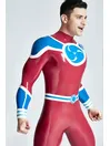Chest Insignia Triple 9 Motif Male Captain Latex Catsuit Chest Insignia Triple 9 Motif Male Captain Latex Catsuit
