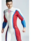 Male Chest Double Diamond Insignia Latex Catsuit