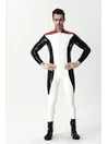 Male Three Contrasting Colors Penguin Patrol Latex Catsuit