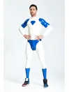 Diamond Pattern Fake Shorts and Socks Pattern Latex Dazzler Latex Catsuit