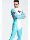 Chest Red Cross Male Medic Latex Catsuit