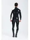 Left Sleeve Two-color Pattern Male Asymmetric Latex Catsuit