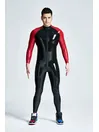 Long-sleeved Raglan Pattern Thru Zipperlatex Catsuit