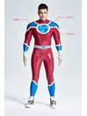 Chest Insignia Triple 9 Motif Male Captain Latex Catsuit Chest Insignia Triple 9 Motif Male Captain Latex Catsuit