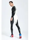 Male Two-color Panelling Pup Back Zip Latex Catsuit
