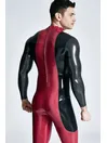 Male Winged Chest Pattern Center Back Zipper Latex Sporty Look Latex Catsuit