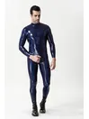 Diamond Pattern Highlighting Stripes Male Neck Entry Latex Catsuit Diamond Pattern Highlighting Stripes Male Neck Entry Latex Catsuit