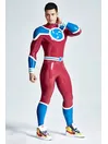 Chest Insignia Triple 9 Motif Male Captain Latex Catsuit Chest Insignia Triple 9 Motif Male Captain Latex Catsuit