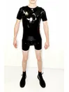 Short Sleeves Top T-shirt Brad Latex Catsuit